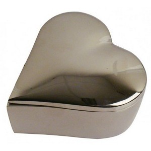 Écrin forme cœur en aluminium 10cm