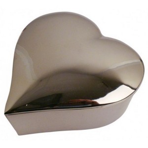 Ecrin forme coeur en aluminium 12.5cm