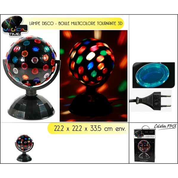 la lampe brille sur la boule disco. élément d'intérieur. lumière colorée  dans la chambre. lampe tournante. 14501164 Vidéo de stock sur Vecteezy