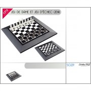 Jeux d'échecs de dames 2 en 1